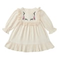 thumbnail image 1 of Mikilon Girl Long Sleeve Dress Cotton Casual Applique Christams Tunic Shirt Clothes, 1 of 9