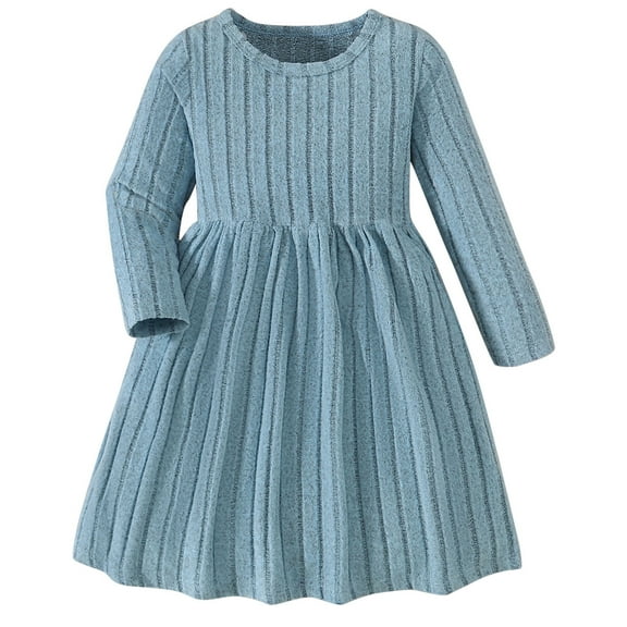 Mikilon Girls Cable Knit Mock Neck Sweater Dress Fall Winter Long Sleeve Dresses 5-14 Years