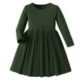 thumbnail image 1 of Mikilon Girls Cable Knit Mock Neck Sweater Dress Fall Winter Long Sleeve Dresses 5-14 Years, 1 of 9
