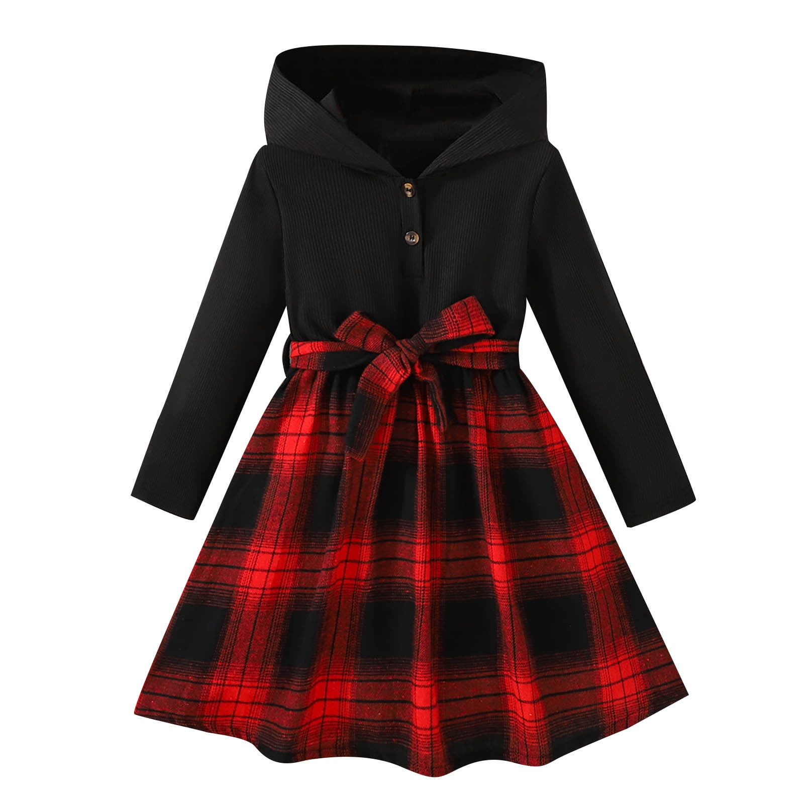 Mikilon Girls Cable Knit Mock Neck Sweater Dress Fall Winter Long 
