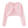 thumbnail image 1 of Fesfesfes Girls Cardigan Sweaters Size 18 Months-6 Years Comfortable Long Sleeve Button-Up Knitted Sweaters Spring and Fall Solid Color Cute Clothes, 1 of 7