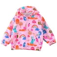 thumbnail image 1 of Fesfesfes Girls New Jackets Floral Print Zipper Hooded Tops Spring and Fall Double Layer Windproof Jackets ,Size 3-8 Years, 1 of 3