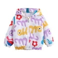 thumbnail image 1 of Fesfesfes Girls New Jackets Floral Print Zipper Hooded Tops Spring and Fall Double Layer Windproof Jackets ,Size 3-8 Years, 1 of 3