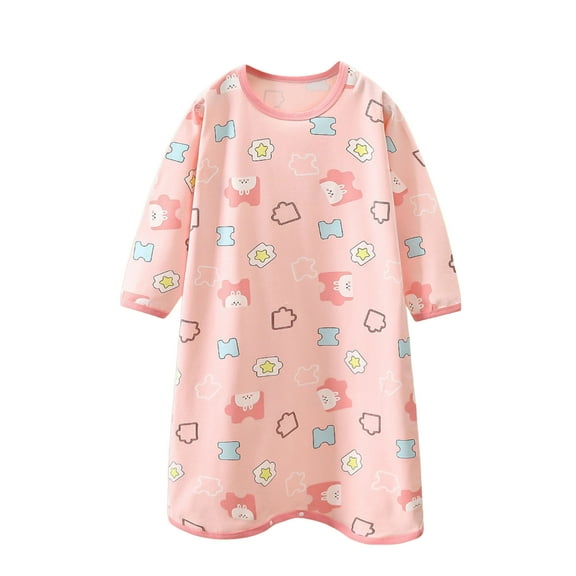 Mikilon Girls Nightgowns 3-10 Years Flutter Short Sleeves Nightdress Nightie Dress Sleepwear Pajamas for Little Girls