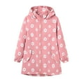 thumbnail image 1 of Mikilon Girls Outerwear Jackets & Coats Size 3-8 Years Plus Velvet and Thicken Floral Printed Jackets Fall and Winter Comfortable Long Sleeve Thermal Clothes with Pockets, 1 of 8
