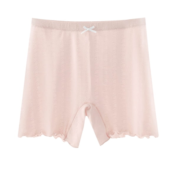 Mikilon Girls Solid Color Boxer Briefs Size 7-16 Years Comfortable and Breathable Dress Safety Panties