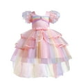 thumbnail image 1 of Mikilon Girls Tulle Princess Dress Size 3-11 Years Short Sleeve Layer Mesh Bowknot Dress, 1 of 8