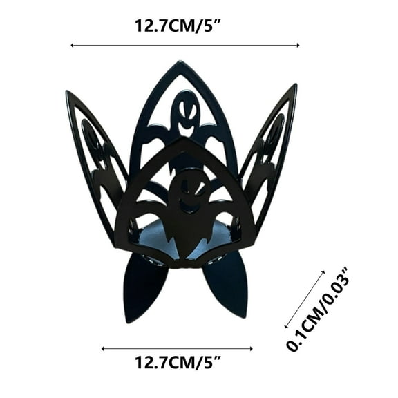 Halloween Decorations, Halloween Metal Wrought Pumpkin Ghost Spider Candle Festive Tabletop Decoration, metal, D
