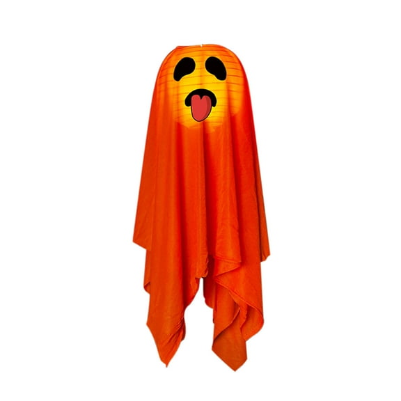 Halloween Decorations, Halloween Pumpkin Ghost Lights Dress up Party Decorations Scene Decoration Hanging Decorations Indoor Outdoor Atmospheres Props, 100%Polyester, orange