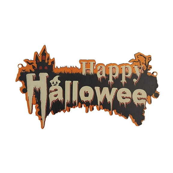 Mikilon Halloween Decorations, Halloween Pumpkin Man Witch Halloween Wooden Pumpkin Zombies Decoration, wood, Multicolor A3