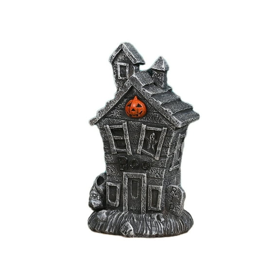 Mikilon Halloween Decorations Halloween Pumpkin Small House Haunted House Decoration Halloween Dress Up Product Halloween Decoration Black