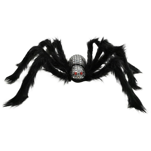 Halloween Decorations, Halloween Simulation Skull Big Spider 75cm Soft Spider Ornament, cloth, Gray