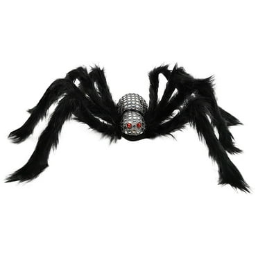 Mikilon Halloween Decorations, Halloween Simulation Skull Big Spider 75cm Soft Spider Ornament, cloth, Gray