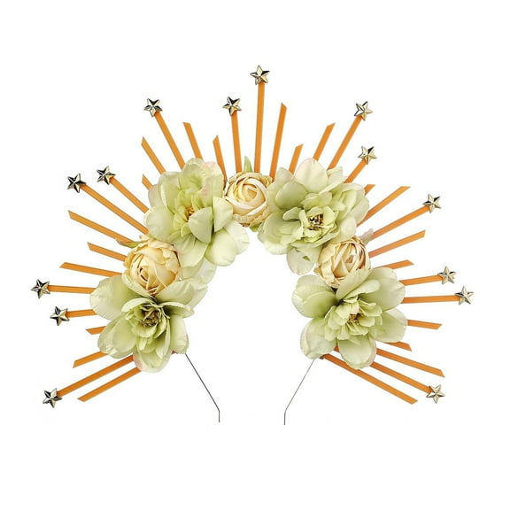 Halloween Decorations Halloween Skull Ornament for the Dead Ghost Festival Hair Hoops Ghost Festival Stained Rose Headbands Festival Party Multicolor