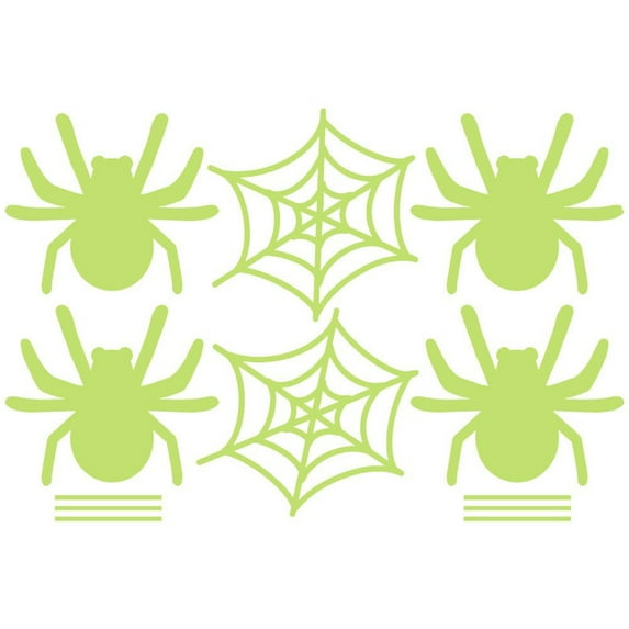 Mikilon Halloween Decorations Halloween Wall Decals Decorations Illuminate in the Dark, Fluorescence Wall Stickers for Halloween Party Kids Home Room Decals green