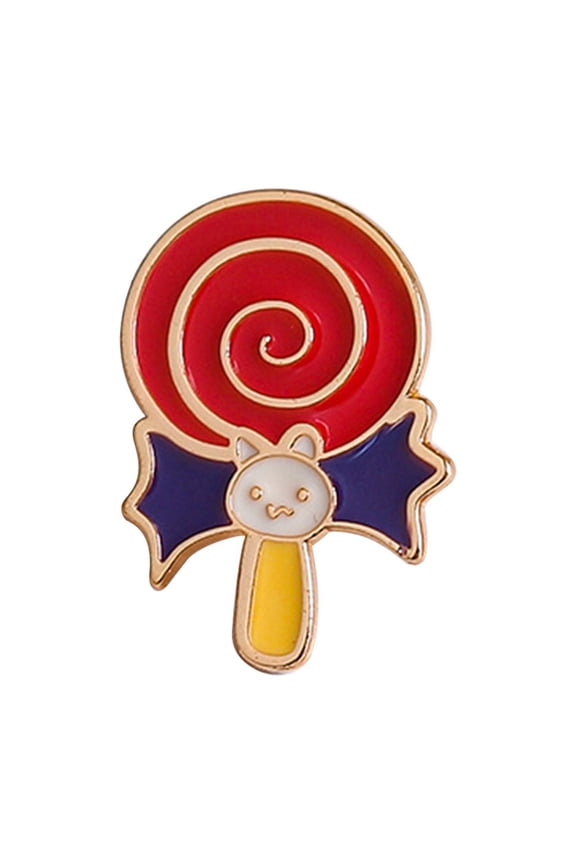 Mikilon Halloween Decorations, Pumpkin Lantern Ghost Brooch Halloween Funny Metal Badge Pin Accessories Clothes Bag Decorations, alloy, C