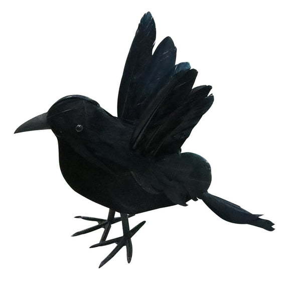 Halloween Decorations, Simulation Crow Decoration All Saints Crow Props Simulation Feather Bird Party Supplies Decoration, black