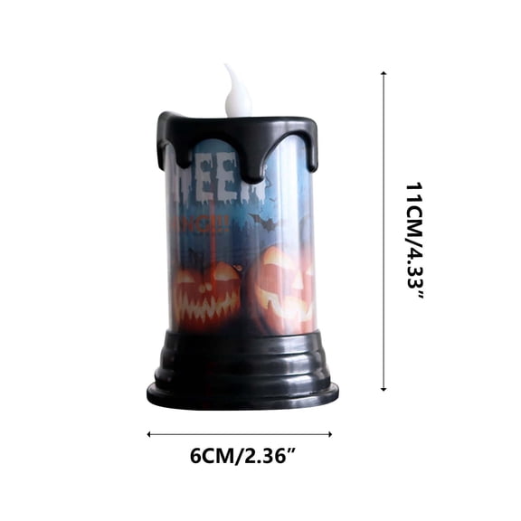 Mikilon Halloween Night Light Halloween Electronic Candle Light Simulation Candle Venue Layout Props Decoration Night Light A