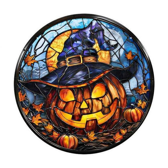 Mikilon Halloween Ornaments, Acrylic Hanging Sign Halloween Luminous Skull Hanging Sign Decoration, as show