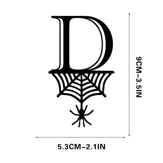 Halloween Ornaments, Halloween 26 Letter Decoration Hang Tag, Spider Hang Tag, D