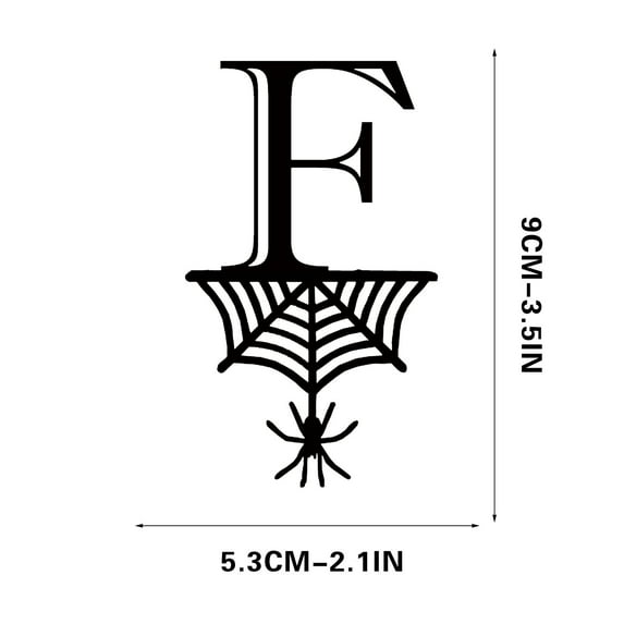 Mikilon Halloween Ornaments, Halloween 26 Letter Decoration Hang Tag, Spider Hang Tag, F