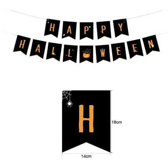 Halloween Ornaments, Halloween Flag Party Venue Decoration Banner Decoration, BK