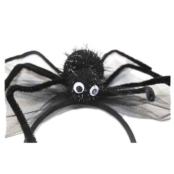 Halloween Ornaments, Halloween Headband Festive Party Ball Spider Headband Black Plush Tricky, Black