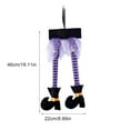 thumbnail image 1 of Halloween Ornaments, Halloween Witch Ornaments Tree Climbing Ghost Witch Leg Props Garden Haunted House Decoration, Purple, 1 of 2