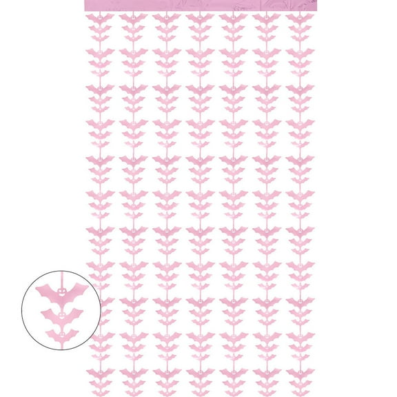 Halloween Ornaments, New Halloween Batss Rain Silk Curtain Hanging Decoration Haunted House Batss Horror Props Party Decoration Rain Silk Door Curtain, F