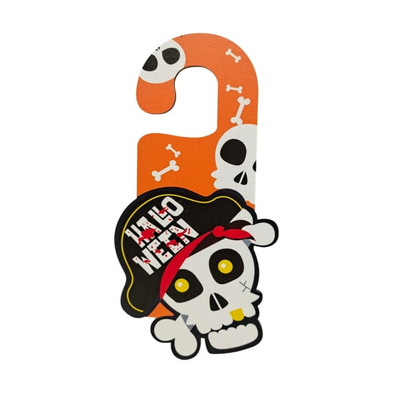 Mikilon Halloween Ornaments, New Halloween Door Tag Hanger Party Decoration Ghost Festival Home Decoration Wooden Crafts In Stock, B