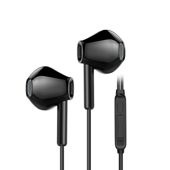 Mikilon Headphones, Earphone In Ear Universal Wired Bass K Song Female Male Wire Controlled Half In Ear Earplugs With Microphone