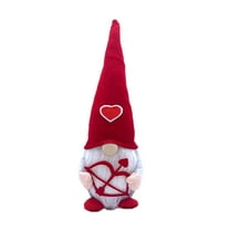 Home Decor, Christmas Valentine's Day Cupid Faceless Doll Rudolph Dwarf Window Decoration, red