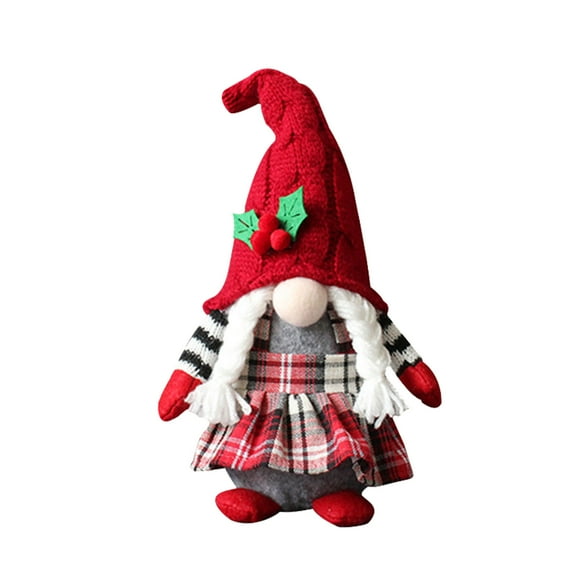 Mikilon Home Decor, Faceless Doll Santa Claus Statue Decorating Christmas Decorations In Window Scen, RED