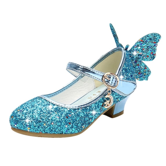 Mikilon Infant Kids Baby Girls Crystal Bling Butterfly Single Princess Shoes Sandals Toddler Shoes for Girls 10-10.5 Years on Discount