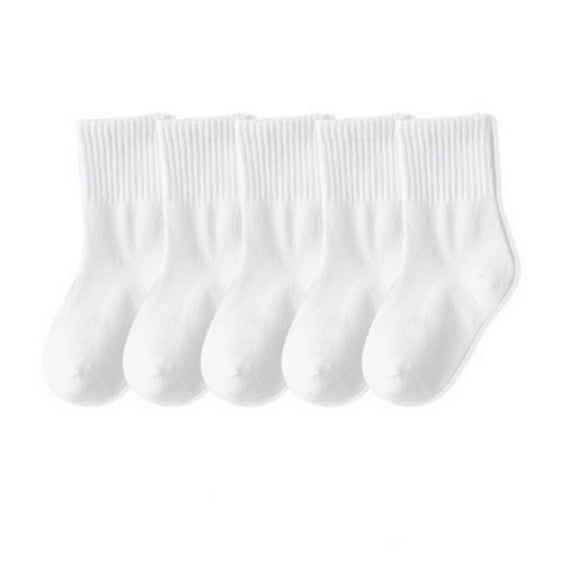 Mikilon Kids' Athletic Cushioned Ankle Socks 5 Pairs Low Cut Tab for Youth Boys Girls