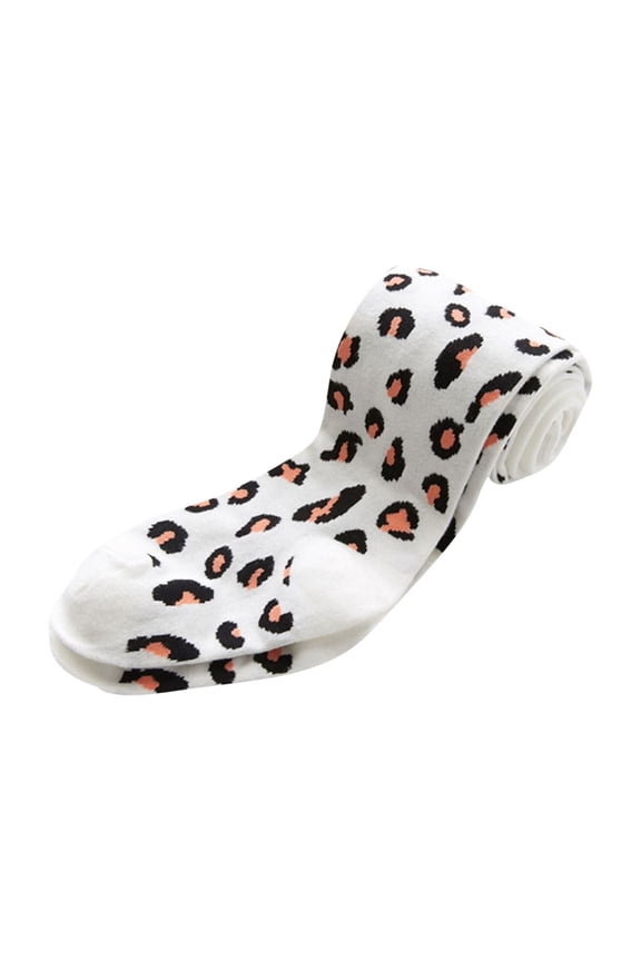 Kids Fashion Leopard Print Socks Spring and Fall Thicken Warm Socks Comfortable Long Socks