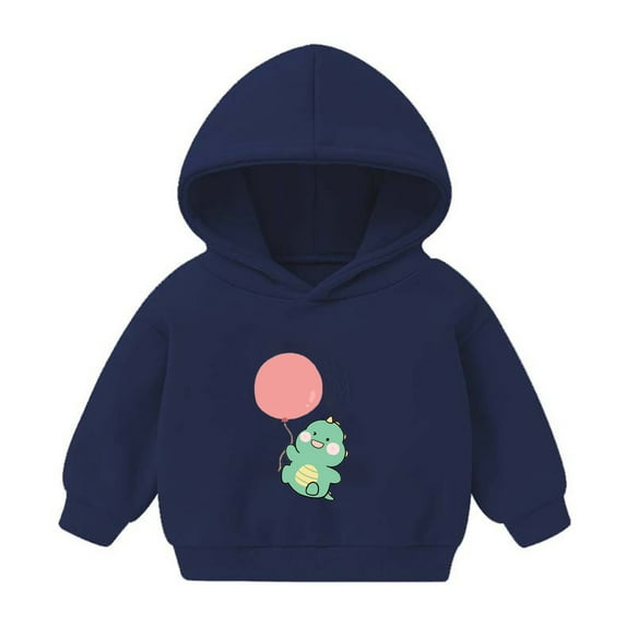 Fesfesfes Kids Hoodie Sweatshirts Size 3-6 Thermal Versatile Clothes Long Sleeve Pullover Tops Fall and Winter Printed Round Neck Casual Clothes
