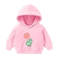 thumbnail image 1 of Mikilon Kids Hoodie Sweatshirts Size 3-6 Thermal Versatile Clothes Long Sleeve Pullover Tops Fall and Winter Printed Round Neck Casual Clothes, 1 of 2