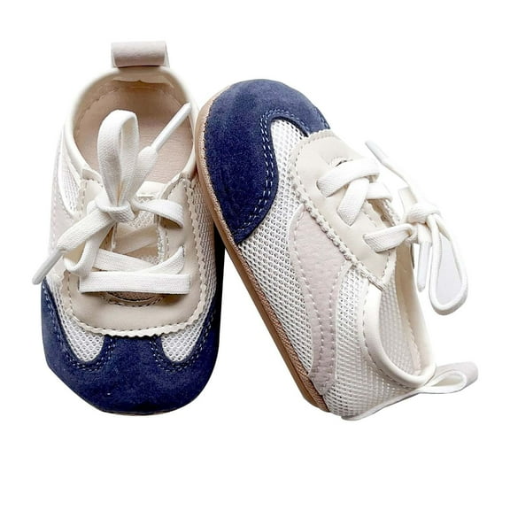 Mikilon Kids Mesh Breathable Shoes Size 5-10 Months Patchwork Color Soft Soled Shoes Casual Comfortable Drawstring Shoes