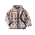 thumbnail image 1 of Mikilon Kids Outerwear Jackets & Coats Size 3-8 Years Long Sleeve Double-Sided Fleece Jackets Comfortable Printed Button-Up Jackets Fall and Winter Thermal Clothes, 1 of 1