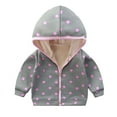 thumbnail image 1 of Mikilon Kids Zip Up Hoodies Size 6 Months-3 Years Comfortable Long Sleeve Striped Sweatshirts Fall and Winter Thermal Clothes, 1 of 3