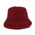 thumbnail image 1 of Mikilon Ladies Winter Bucket Hat Solid Color Plus Velvet Warm Caps Thicken Fisherman Hat, 1 of 3