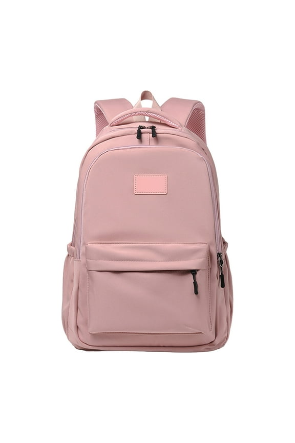Mikilon Laptop Backpack 15.6 Inch School Bag, Unisex Student Bookbag Waterproof Backpack for College Work Travel Pink