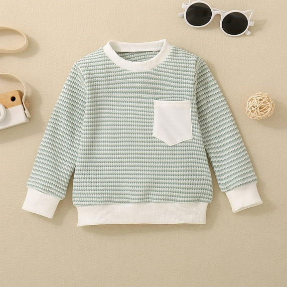 Mikilon Little Girls Clothes Size 2 Months-2 Years Casual Long Sleeve Shirts Printed Soft Kid Undershirts Winter and Fall Cute Tops for Girls