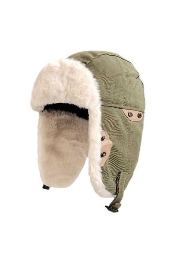 Mikilon Men Winter Thicken ‌Warm Hats Ear Protection and Cold Proof Locomotive Hats Comfortable Plus Velvet Windproof Thermal Hats