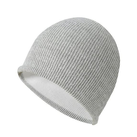 Mikilon Men and Women Brimless Knitted Hats Winter Windproof Warm Hats Solid Color Thermal Hats