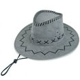 thumbnail image 1 of Mikilon Men and Women Farm Hats Fashion Solid Color Drawstring Hats Comfortable and Breathable Western Cowboy Hat, 1 of 3