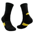 thumbnail image 1 of Mikilon Men's Solid Color Sport Socks Comfortable and Breathable Thickened Bottom Middle Length Socks, 1 of 3