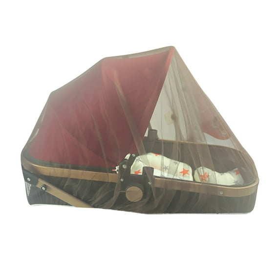 Mikilon Mosquito Net for Stroller,Encrypted Stroller Mosquito Net Full Cover ,Breathable & Foldable Netting for Baby Stroller Mosquito Net Cover(Coffee)