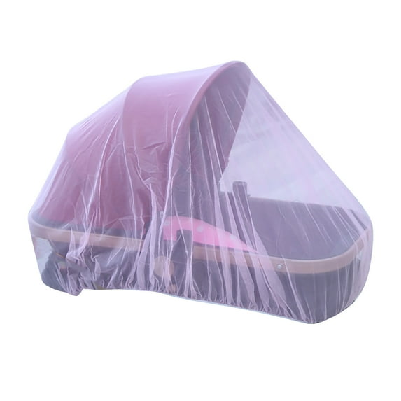 Mikilon Mosquito Net for Stroller,Encrypted Stroller Mosquito Net Full Cover ,Breathable & Foldable Netting for Baby Stroller Mosquito Net Cover(Pink)